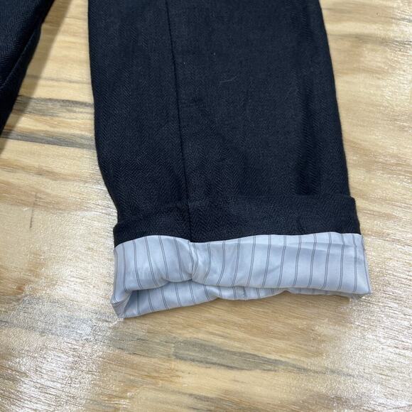 Ann Taylor Loft Linen Blazer Size XL Open Front Black Lined Office Career - Picture 8 of 12